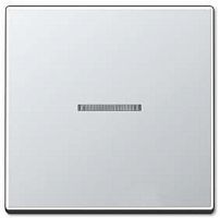 Лицевая панель Jung EcoProfi для 1-кл. выключателя с подсветкой алюминий картинка